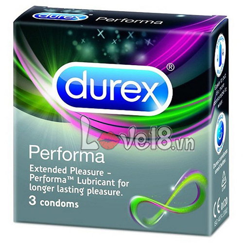 Bao Cao Su Durex Performa Hộp 3 Cái – Kéo Dài Quan Hệ