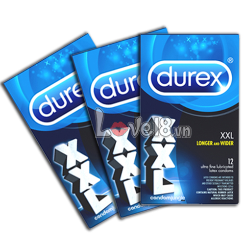 Bao Cao Su Size Lớn Durex XXL Hộp 12