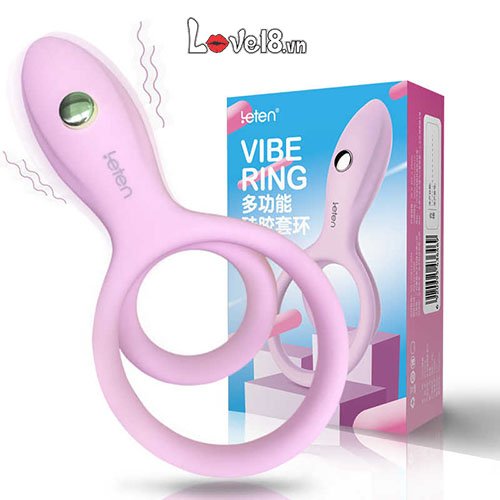 Vòng rung đeo dương vật có lưỡi liếm âm vật Leten Vibe Ring